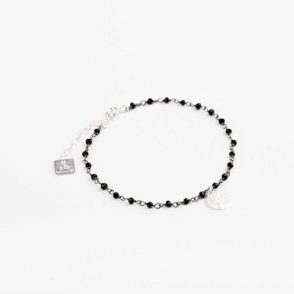 Bracelet - Finesse - César - Onyx - Argent - ESSENTIELS