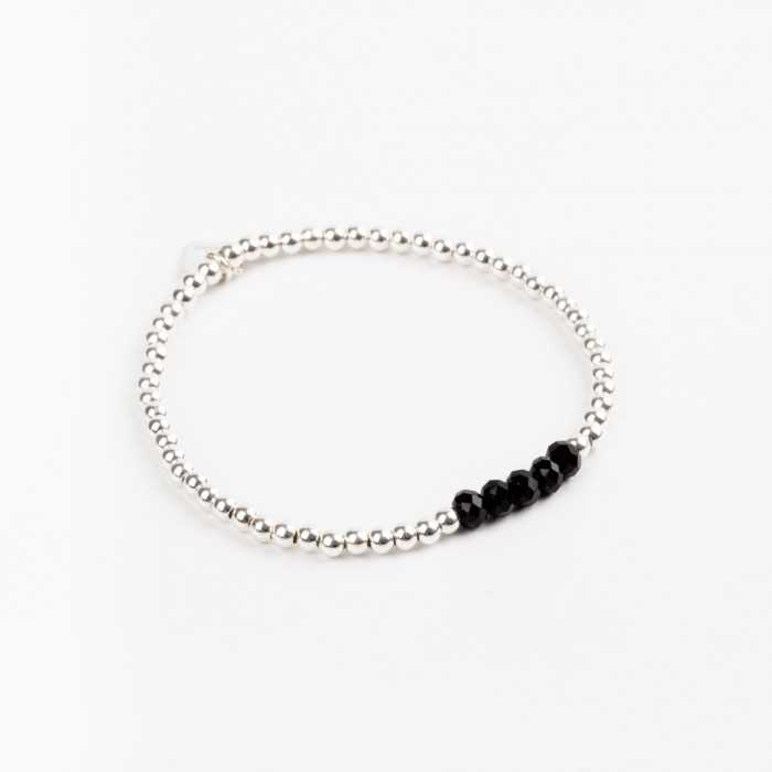 Un joli bracelet de perles, pendentifs en argent et perles connexion -   Français