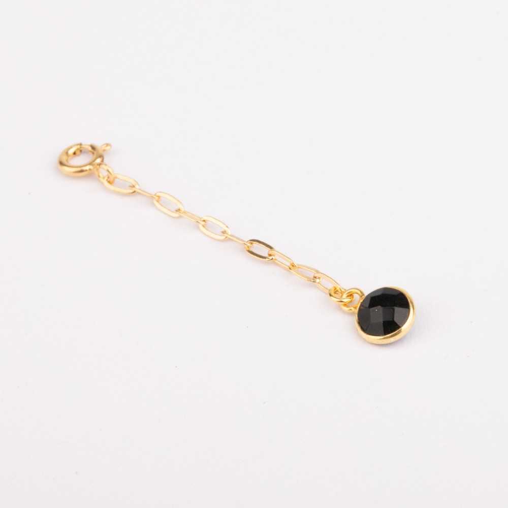 Charm - Interchangeable - Onyx - Plaqué Or - MIA