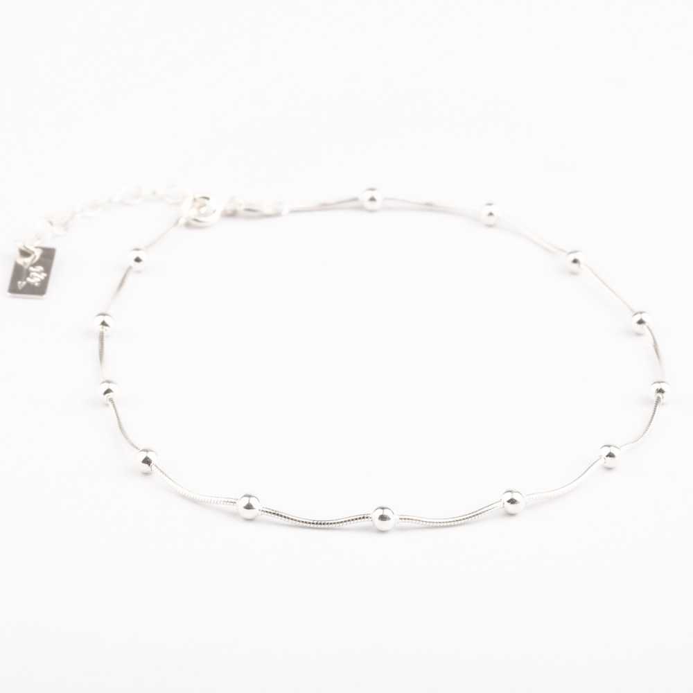 Bracelet chaîne cheville - Boules - Argent - OXANE