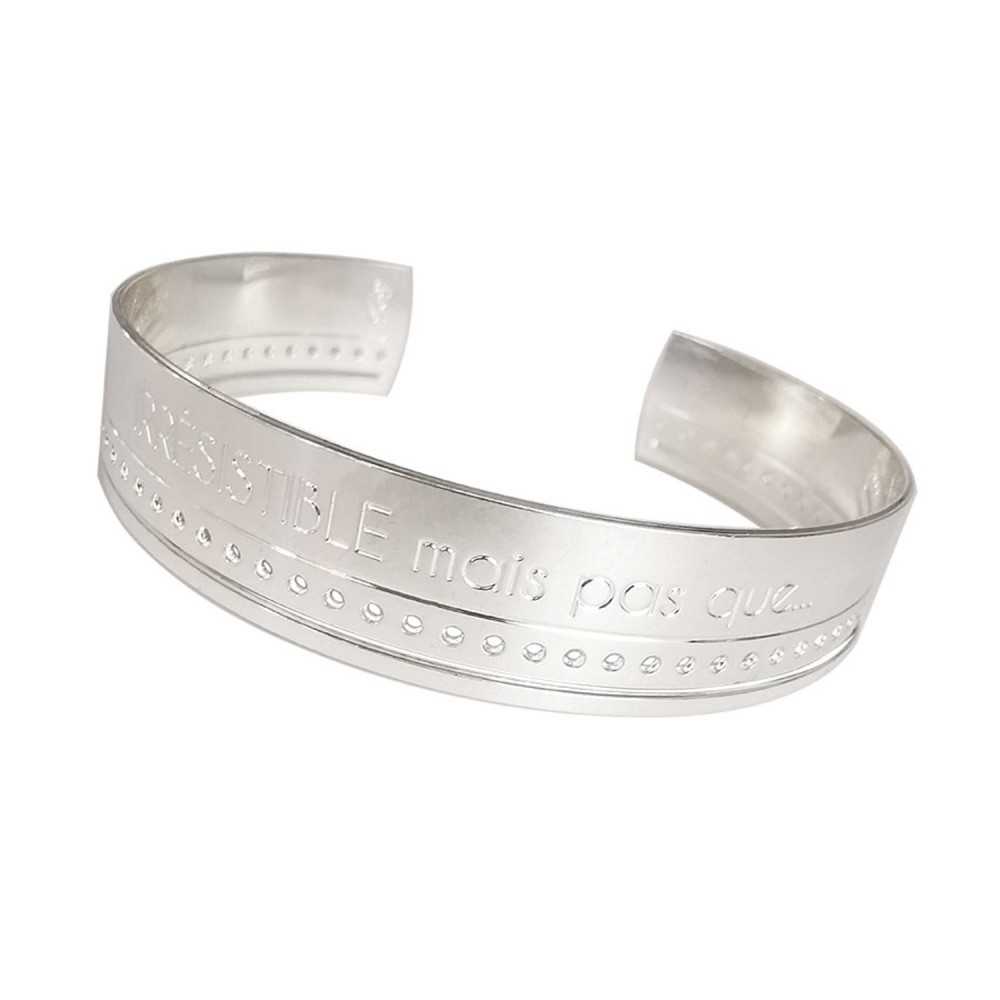 Bracelet - Jonc - Poinçon - Plaqué argent - QUI-SUIS-JE