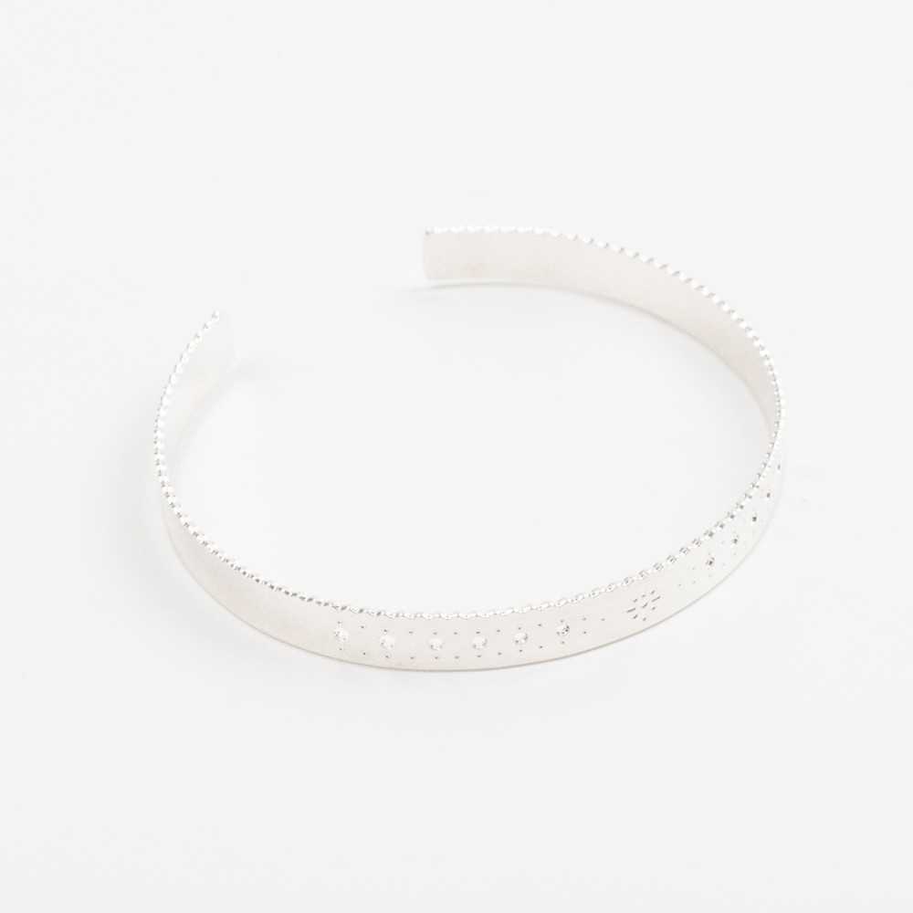 Bracelet - Jonc - Dentelle ajourée - Plaqué argent - CAPSULE