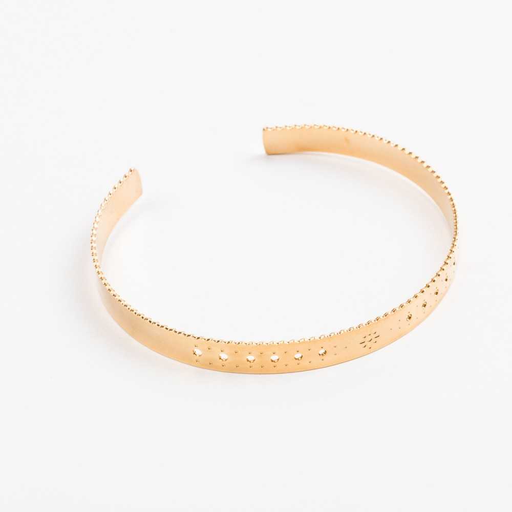 Bracelet - Jonc - Dentelle ajourée - Plaqué or - CAPSULE