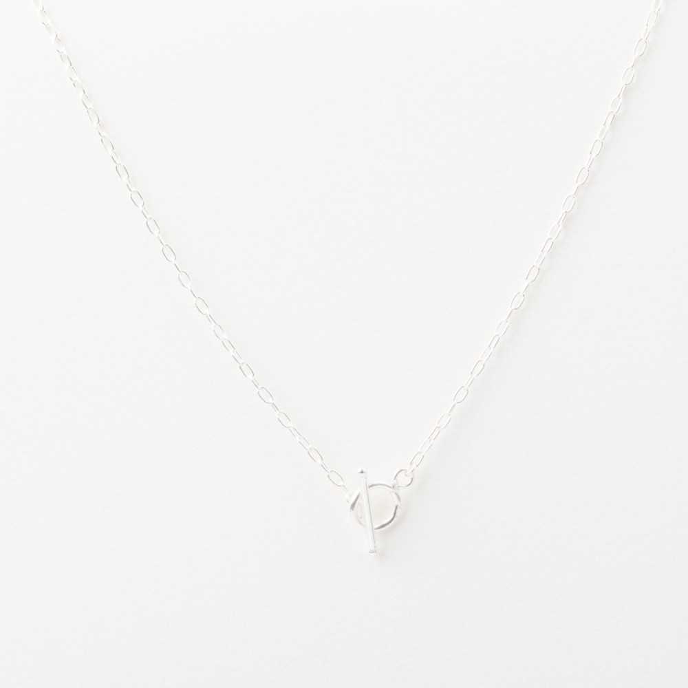 Collier - Chaine rectangle - Fermoir T - Argent - MIA