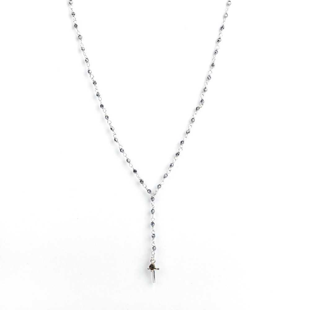 Collier - Finesse - Croix - Hématite - Argent - ESSENTIELS