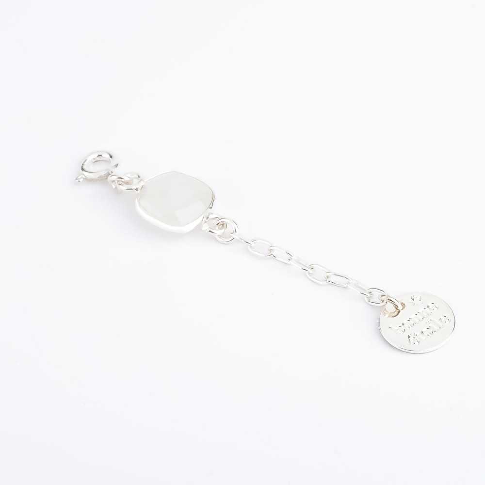 Charm - Interchangeable - Carré - Pierre de Lune - Argent - MIA