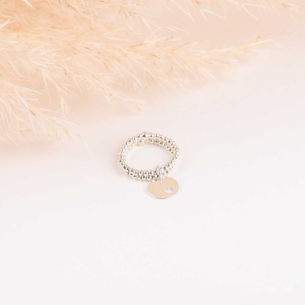 Bague - Perle - Duo coeur - Argent - SUBTIL