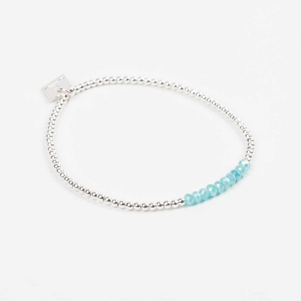 Bracelet - Perle - Cristaux - Turquoise - Argent - SUBTIL