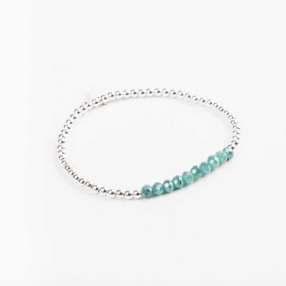 Bracelet - Perle - Cristaux - Turquoise - Argent - INCONTOURNABLE