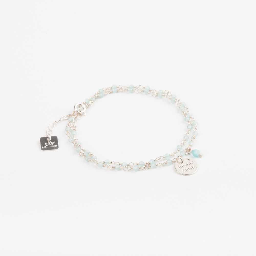 Bracelet - Double rang - Bonne étoile - Amazonite - Argent - ESSENTIELS