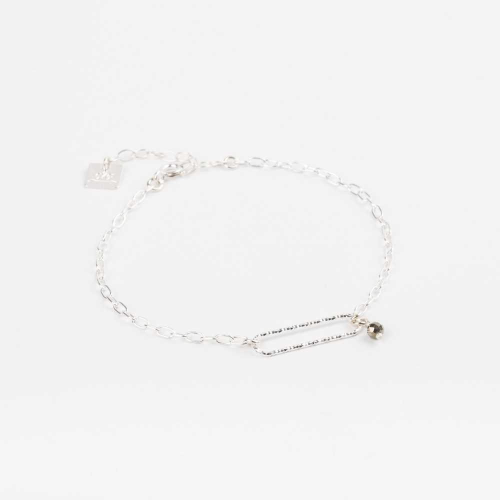 Bracelet - Maillon diamanté - Pyrite - Argent - LILY