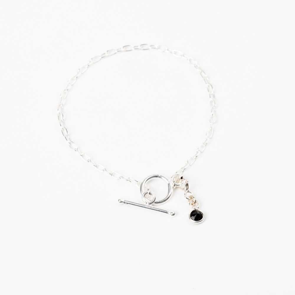 Bracelet - Charm - Onyx - Argent - MIA